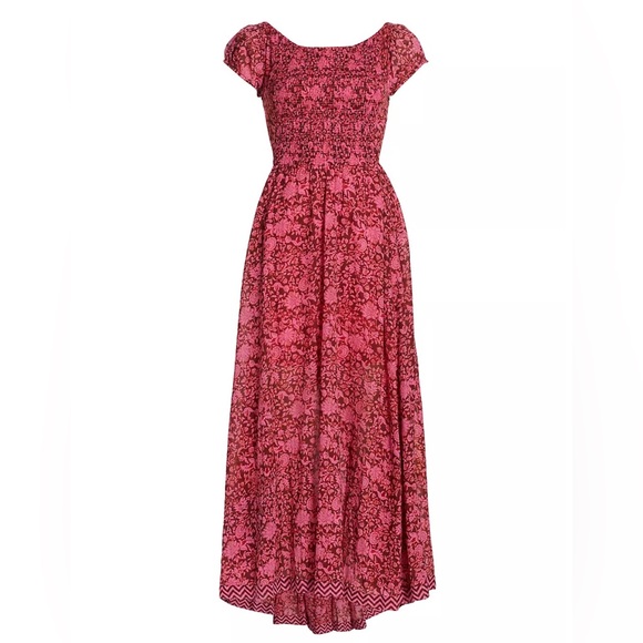 Free People Dresses & Skirts - Free people  Ultraviolet Dress Raspberry Combo Size Small
